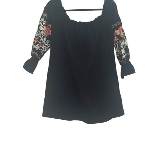 Free People Fleur Du Jour Black Embellished Bell Sleeve Dress - Picture 6 of 10